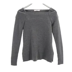 ルネ 日本製 ウールブレンド ニットカットソー 34 グレー系 Rene 長袖 レディース 【中古】  【230918】