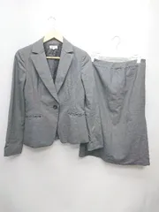 ◇ ensuite エンスイート 膝下丈 スカート スーツ セットアップ 上下 サイズ1 グレー レディース P  【1405230009516】