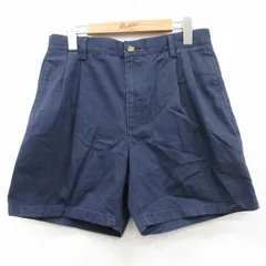 W30/古着 エルエルビーン LLBEAN ショート パンツ ショーツ メンズ 00s コットン 紺 ネイビー 25sep02 中古 ボトムス 短パン ショーパン ハ