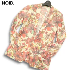 NOID. ノーアイディー 通年★ フラワー 花柄 ボタニカル 総柄 1B アンコン テーラード ジャケット Sz.2 メンズ