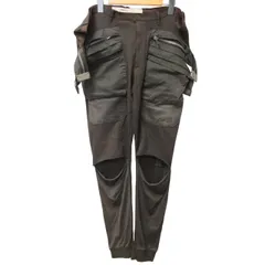 リックオウエンス Rick Owens 希少 初期 04SS CITROEN期 アーカイブ カーゴ バイカーパンツ スウェットパンツ ジョガーパンツ ベルトジップ 切替 茶系 ブラウン カーキ M 0720のサムネイル