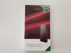 ★[musashino LABEL]【NW-ZX500シリーズ用 オープンタイプレザーケース with 高光沢ガラスフィルム (Wine Red)】武蔵野レーベル