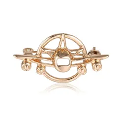 飛行機 ブローチ ゴールド 小ぶり ユニセックス おしゃれ かわいい カジュアル 乗り物 セスナ ジェット 機体 ギフト 贈り物 新品