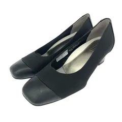 fitfit フィットフィット 表記サイズ:23.5 スクエアトゥ パンプス  ブラック   レディース　240001149630