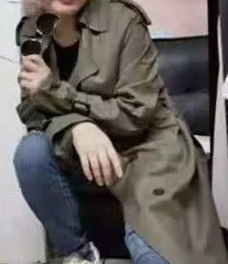 【秋冬クリアランス！！】【送料無料！】【総裏地付き　トレンチコート！】レディス　袖も含めて総裏地付き、６ケボタン　トレンチコート＜カーキグリーン：Ｍサイズ：着丈約１０６ｃｍ＞【531955】アウター/ロングコート/ウエストマーク【ウェスト共生地ベルト付き】