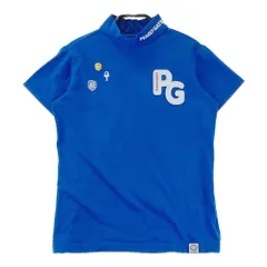 サイズ：0 PEARLY GATES パーリーゲイツ  ハイネック 半袖Tシャツ ロゴ ニコちゃん ブルー系 [240101392037]# ゴルフウェア レディース ストスト