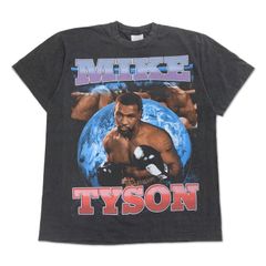 新品 マイク・タイソン Tシャツ 半袖 Mike Tyson 両面プリント サイズ：メンズ L ブラック フェード【PI】