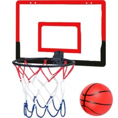 FJmark バスケットゴール 室内 壁掛け 子供 オモチャ ボール 空気入れ フック セット (レッド)