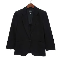 ボッシュ BOSCH ジャージー テーラード ジャケット ストレッチ 七分袖 ブラック 黒 38のサムネイル