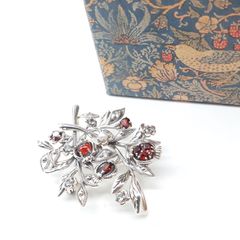 極美品 血赤珊瑚 サンゴ ブローチ SILVER シルバー フラワー - メルカリ