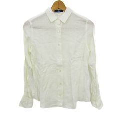 イネド 長袖シャツ トップス リネン テッシトゥーラモンティ TESSITURA MONTI レディース 9サイズ ホワイト INED 【中古】