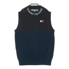 サイズ：M TOMMY HILFIGER GOLF トミー ヒルフィガーゴルフ  モックネック ニットベスト  ブラック系 [240101467746] ゴルフウェア レディース ストスト