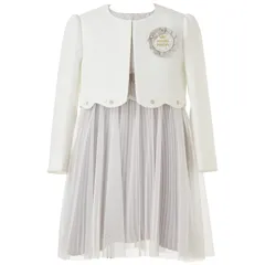 グレー_120 [デコラピンキーズ] フォーマルドレス フォーマル ガールズ グレー 120cm