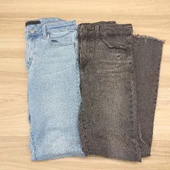 ◇ 《 UNIQLO JEANS ユニクロジーンズ まとめ売り２点セット サイズ25 細め ストレッチ ダメージ デニム レディース 》 E  【1306190018795】