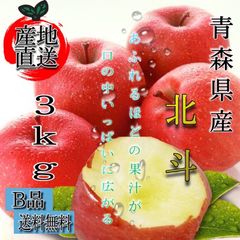 青森県産 北斗 りんご【B品3kg】【送料無料】【農家直送】リンゴ