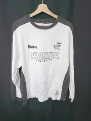 ◇ Θ DISCUS ディスカス バイカラー プリント 長袖 Tシャツ カットソー サイズM ホワイト ブラック系 メンズ E  【1507160010287】のサムネイル