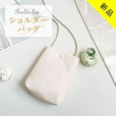 新品 【ホワイト】モノトーンカラー サコッシュ ショルダーバッグ スマホポーチ レディース ポシェット ミニバッグ