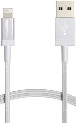 【新着商品】-ライトニングケーブル ナイロン USB-A iPhone充電 Apple MFi認証 iPhone 14/14 ベーシック Pro/13/13 Pro/12/SE(第2世代)/iPad 各種対応(シルバー 1.8m)