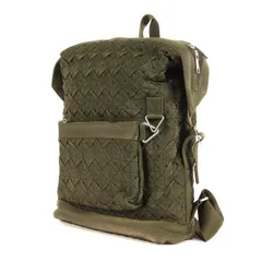美品 BOTTEGA VENETA ボッテガヴェネタ ウェビング イントレチャート バックパック 658972 デイパック リュック カバン カーキ イタリア製 ブランド【メンズ】のサムネイル