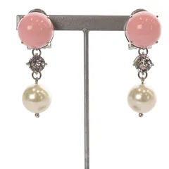 ミュウミュウ miumiu イヤリング クリスタル フェイクパール ピンク シルバー色 /YO23 ■OHのサムネイル