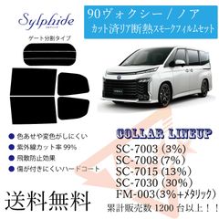トヨタ 90ヴォクシー／ノア リアフィルム　断熱スモークフィルム リア分割タイプ