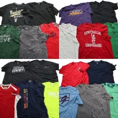 古着卸 まとめ売り カラーmix プリント 半袖Tシャツ 20枚セット (メンズ 2XL ) ナイキ ニューバランス アンダーアーマー 中古 古着 MS9333