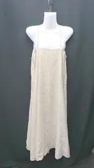 ◇ ⊂ GLOBAL WORK グローバルワーク チェック柄 ロング丈 ワンピース サイズF ベージュ ホワイト レディース E  【1411210015088】