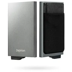 [zepirion] キャッシュレスに最適化 カードケース スキミング防止 磁気防止 スライド式 スリム 薄型 アルミニウム メンズ レディース スペースグレイ Quick Wallet 1