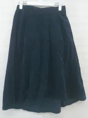 ◇ URBAN RESEARCH Sonny Label ウエストゴム コーデュロイ 膝下丈 フレア スカート サイズ F ネイビー レディース P  【1210130000965】