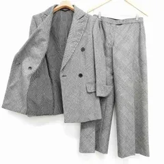 ジャンフランコフェレ GIANFRANCO FERRE ヴィンテージ イタリア製 パンツ ダブルスーツ ジャケット グレンチェック ドット シャムポケット グレー 44のサムネイル