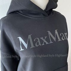 新品未使用 'S MAX MARA PALMIRA コットン ロゴ フーディ black XS サイズ