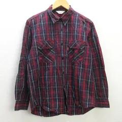 G■リーバイス/Levi's RedTab 長袖シャツ/チェック柄【M】赤/men's/114【中古】■