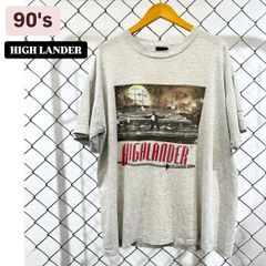 90s HIGHLANDER official Movie Tシャツ　USA 1996 90年代　ハイランダー　オフィシャル　タグ　ムービーTシャツ　メンズ　レディース　古着　ヴィンテージ　メンズヴィンテージ　オススメ古着　人気　希少　グレー　XL