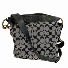 コーチ　COACH　シグネチャー　10403　ブラック　キャンバス×レザー　バッグ　ショルダーバッグ　レディース