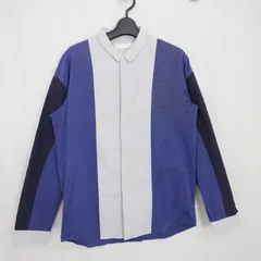 ETHOSENS エトセンス メンズ トップス バイカラー長袖 切り替えシャツ GRAY/BLUEのサムネイル