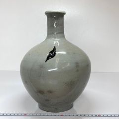 李朝 粉青沙器 白地鉄絵 瓶 徳利 魚水草文 鶏龍山 - メルカリ
