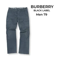 BURBERRY BLACK LABEL コットン カーゴパンツ グレー ノバチェック柄 size 79 メンズ 国内正規品