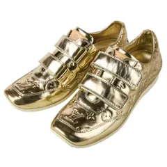 K　ルイヴィトン　キッズ　　モノグラム　ゴールド　スニーカー　シューズ LOUIS VUITTON(ルイヴィトン) モノグラムスニーカーLI 1007 LI