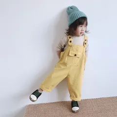 パンツ オーバーオール カジュアル デニム ロングパンツ こども デニムサロペット 子供 ジュニア KIDS 子供服 ジーンズ デニム オールインワン パンツ サロペット 無地 カジュアル 女の子男の子 80cm-120cm mingyu01