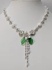 【ホワイトパールフラワー】オリジナルネックレス