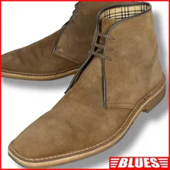 BURBERRY LONDON バーバリー チャッカブーツ 26.5 デザートブーツ スエード 本革 メンズ 茶 キャメル チャッカブーツサイズ26.5cm一覧←SEULB屋着古← TN2014