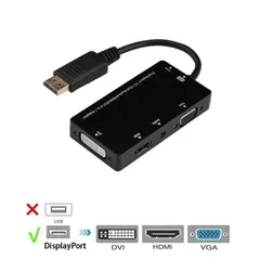 DisplayPort to VGA&Audio/HDMI/DVI マルチ　変換アダプタ ３画面同時ミラーリング出力 DP-DVI(24+1)ピン/VGA ミニ D-Sub 15ピン/HDMI映像1080P、3.5mmオーディオ出力For Lenovoなど対応