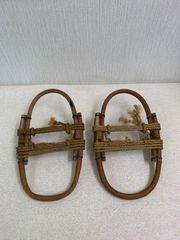 【フォロー割対象商品】時代物　かんじき　アンティーク　古民具•古道具　インテリア　オブジェ