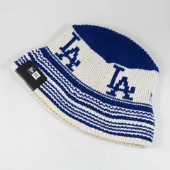 【ニューエラ正規品】ニューエラ New Era® NEW ERA® 帽子  ニットバケット ロサンゼルス・ドジャース インディゴブルー/クローム(商品番号：14667669)