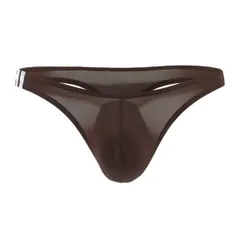 Karly Shop Tバック メンズ ローライズ 極小 極薄 ピタピタ セクシー 大きいサイズ 透ける かっこいい おしゃれ ハーフシーム 無地 ワンポイント e044