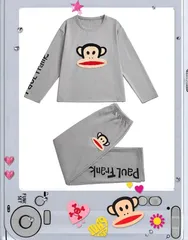 Paul Frank 　ポールフランク　セットアップパジャマ　ジュリアス　部屋着　ルームウェア　グレー　スウェット　さる　猿　MONKEY　可愛い　アメリカ　ブランド　キャラクター　ギフト　プレゼント　海外雑貨