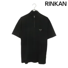 【希少】プラダスポーツ　ロングスリーブT　ハーフジップ　ロゴラバータグ　黒　XL 希少】プラダスポーツ ロングスリーブT ハーフジップ ロゴラバー