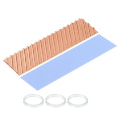 【数量限定】70x20x2mm ラップトップクーラー用 1セット PC用 SSDモジュール M.2 ゴム輪付き サーマルパッド付き 銅製ヒートシンク uxcell