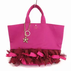 ランバンオンブルー LANVIN en Bleu 美品 レピック トートバッグ チュール リボン チャーム ピンクのサムネイル