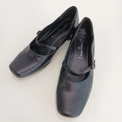 Romeo Valentino ロメオバレンチノ スクエアトゥ ヒール パンプス ブラック 23cm レディース